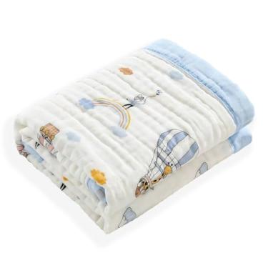 Imagem de Cobertores de musselina para bebês 109 x 109 cm, cobertor neutro para crianças, cobertores macios para bebês meninas, meninos, Cobijas para Bebe, berço de nozes recém-nascidos