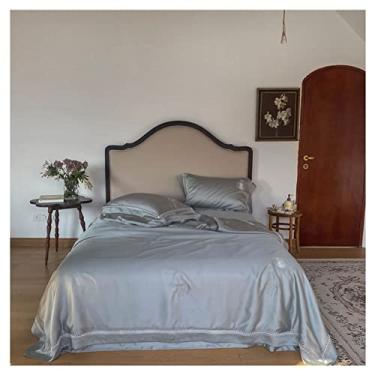 Imagem de Tencel Edredom Colcha de verão cor pura lavável cobertor gelo seda macia edredom colcha ar condicionado verão refrescante conjunto de quatro 220 * 240 cm (200 * 230 cm)