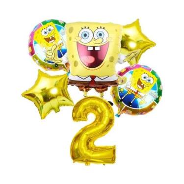 Imagem de Conjunto De Balões Do Bob Esponja E Patrick Estrela, 6 Peças, Suprimen