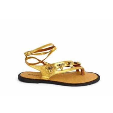 Imagem de Sandália Rasteira Bellaze Dourado-Feminino