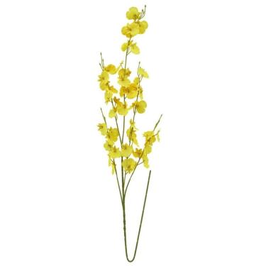 Imagem de Haste Flor Orquídea Amarela Chuva De Ouro Artificial 50cm - Mc Flores