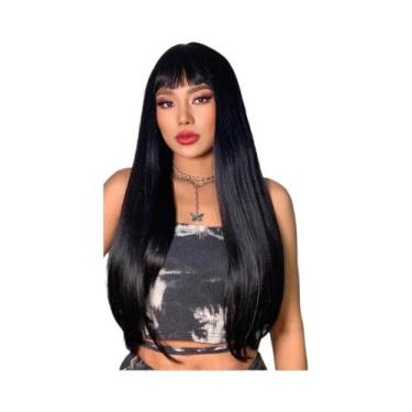 Imagem de Peruca Sintética Ondulada De Comprimento Médio, Fibras De Alta Tempera