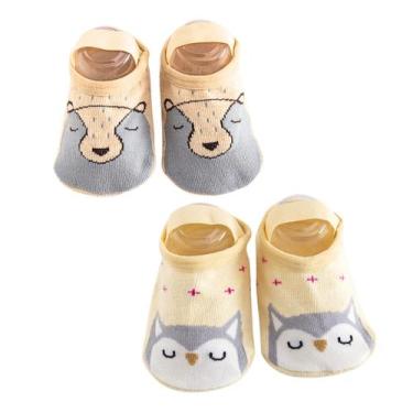 Imagem de Kit 2 Meias Sapatilhas Antiderrapante Pietra Baby Infantil Unissex Alg