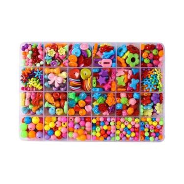 Imagem de Kit De Joias DIY Para Meninas: Pulseira E Colar Com Miçangas, 500 Peça