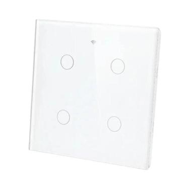 Imagem de Interruptor De Luz De Parede Inteligente WiFi 4x4 Com Sensor Touch De 
