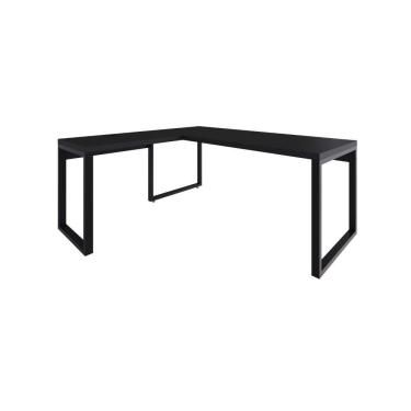 Imagem de Mesa Em L Presidente 190x160x75cm Yon Preto Tx-est.preta Preto Tx-est.preta