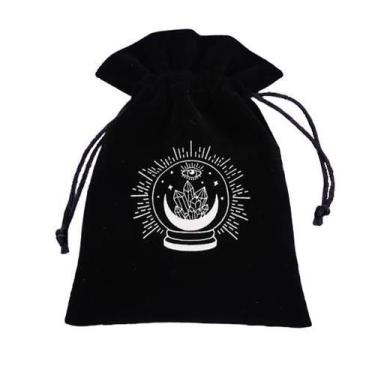 Imagem de Estojo Para Guardar Tarô Saco De Veludo Para Cartas Oráculo Runas Cris