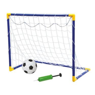 Imagem de Kit de Futebol Infantil com Trave Bola Bomba de Ar Pais & Filhos