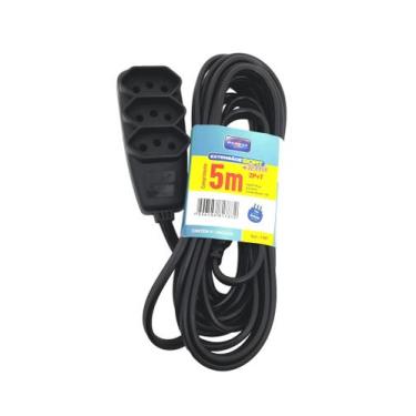 Imagem de Cabo Extensor Extensão Pp 5 Metros 3 Tomadas - Daneva