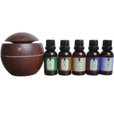 Imagem de Combo Difusor Elétrico + 5 Essências De 30Ml Hidrossolúveis - Nattuaro