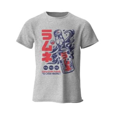 Imagem de Camiseta De Algodão Com Personagem De Anime Para Homens, Gola Redonda 