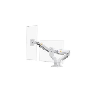 Imagem de Suporte de Mesa Articulado para 2 Monitores de 17" a 32" North Bayou, Ajustes com Pistão a Gás, Branco - F160-XE