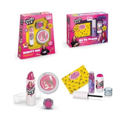 Imagem de Kit Beauty Mix Emilly Vick Dos Rosa Maquiagem+Kit Tô Pronta Emilly Vic
