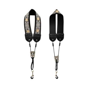 Imagem de Correia De Pescoço Ajustável Bordada Para Saxofone Soprano, Alto E Ten