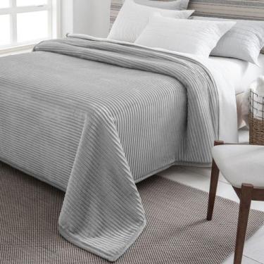 Imagem de Cobertor Casal Jolitex Dyuri Com Sherpa Ultra Macio 180x220cm, Níquel