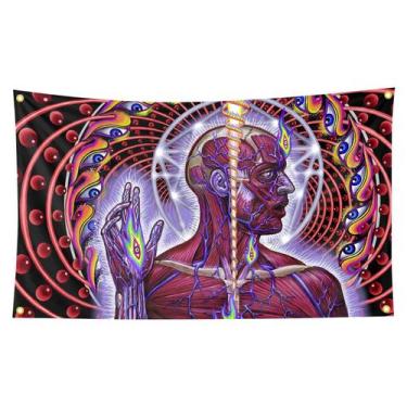 Imagem de Tapeçaria para pendurar na parede Live Laugh Your Mom Einstein 100x150