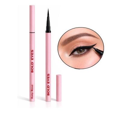 Imagem de Caneta Delineadora Resistente Água Longa Bold Eyes Duração Ponta Fina 