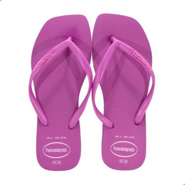 Imagem de Chinelo Havaianas Slim Square Log Pop Up Rosa