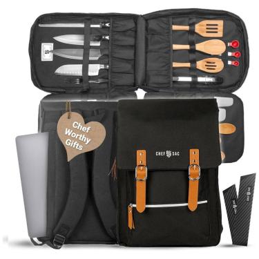 Imagem de Estojo, Bolsa Portátil para Facas com 30 Slots, Facas não Incluídas, CHEF SAC, Preto