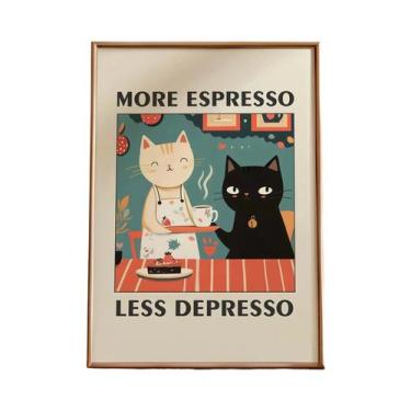 Imagem de Pôster De Arte De Gato Preto Em Tela, Decoração Moderna Para Banheiro,