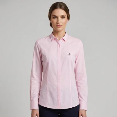 Imagem de Camisa Dudalina Slim Lisa Listrada Feminino-Feminino