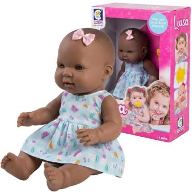 Imagem de Bebê Reborn Boneca Negra Luisa Menina Realista Em Vinil Presente Acess