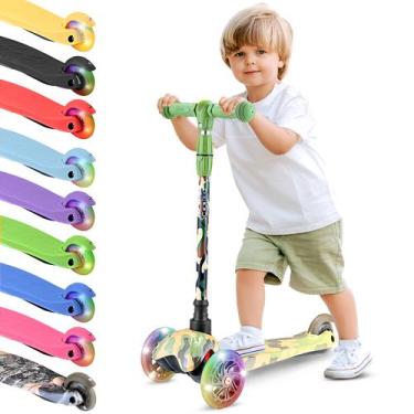 Imagem de Patinete Infantil Hurtle, Scooter Com 3 Rodas, Luzes Led E Freio Trase