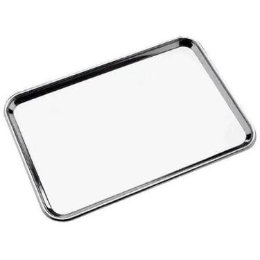 Imagem de Bandeja Tramontina Service Retangular em Aço Inox 40x27 cm, Prata