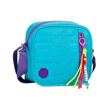 Imagem de Bolsa Transversal Juvenil Chaveiro Luluca Lulike Azul LU2735AZ