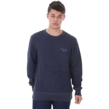 Imagem de Moletom Calvin Klein Jeans Masculino Crewneck Sustainable Azul Marinho-Masculino