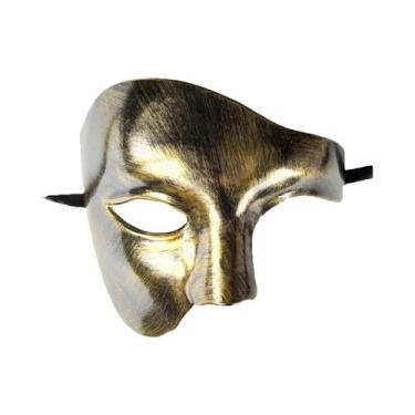 Imagem de Máscara Vintage Antiga Fantasma De Um Olho Só, Meia Face, Para Carnava