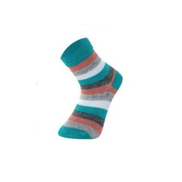 Imagem de MEIA CANO CURTO BEBÊ E INFANTIL LISTRADA, Mash REF: 253.05, Azul turqu