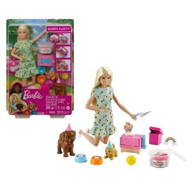 Imagem de Boneca Barbie Festa de Aniversário dos Cachorrinhos Com Acessórios - P