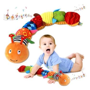 Imagem de Centopéia Pelucia Musical Colorida Com Chocalho Bebê - Sozzy