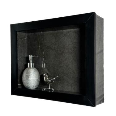 Imagem de Nicho Banheiro Porcelanato Sobrepor 36x45x11 Pups Grafite - Belo Nicho