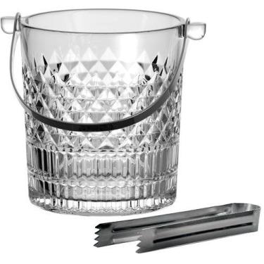 Imagem de Balde de gelo Esplanada c/ pinça cristal 1L -L Hermitage - L'Hermitage
