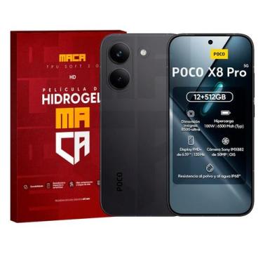 Imagem de Película Hidrogel Mi Poco X8 Pro HD ou Fosca Frente+Verso - MACA, Tran