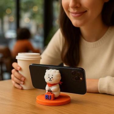 Imagem de Suporte Telefone Mesa Levanta Apoio Encosto Tablet Assistir Bichinho P