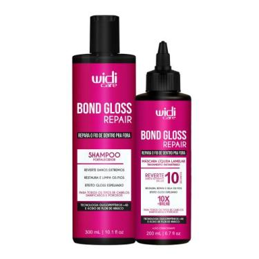 Imagem de Kit Widi Care Bond Gloss Repair Shampoo, Máscara Líquida