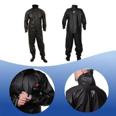 Imagem de Capa De Chuva GG Moto Pioneira Impermeável Masculino Preto