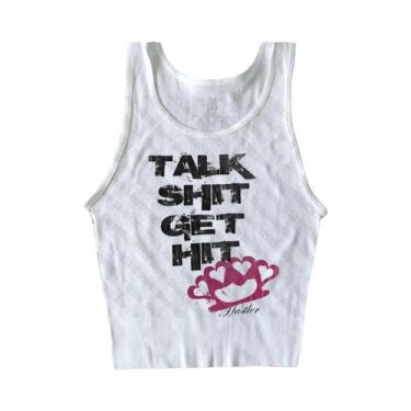 Imagem de Tops Cropped Vintage Y2K Femininos, Estilo Cropped Dos Anos 90, Moda H