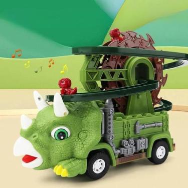 Imagem de Brinquedo Caminhão Dinossauro Educativo Estimula Coordenação - Rick Im