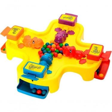 Imagem de Brinquedo Educativo Super Pega Bolinhas Dinossauro Colorido para Até 4