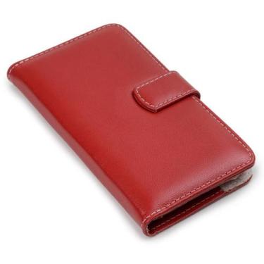Imagem de Capa carteira couro vermelho para moto g52 xt2221 - CELLWAY