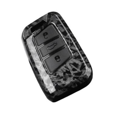 Imagem de Capa De Chave De Carro Em Estilo Fibra De Carbono ABS Para VW Passat B