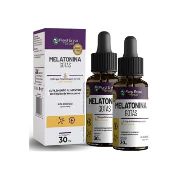 Imagem de Kit 2x Melatonina + Absorção 0,21mcg Maracujá 2x30ml Floral-Unissex