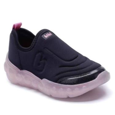 Imagem de Tênis Infantil Feminino Slip On com LED - Preto - 26 - Bibi, Preto, 26