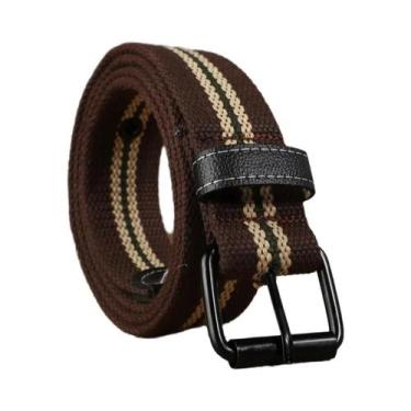 Imagem de Cinto De Lona Masculino Com Fivela De Agulha, Versátil, Para Jeans, Tr