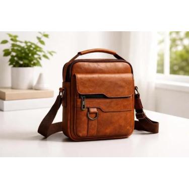 Imagem de Bolsa MasculinaTransversal Tiracolode Lado Ombro Alça Crossbody Transv