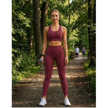 Imagem de Calça Legging Selene Sem Costura Cintura Alta Fitness Academia Modelad